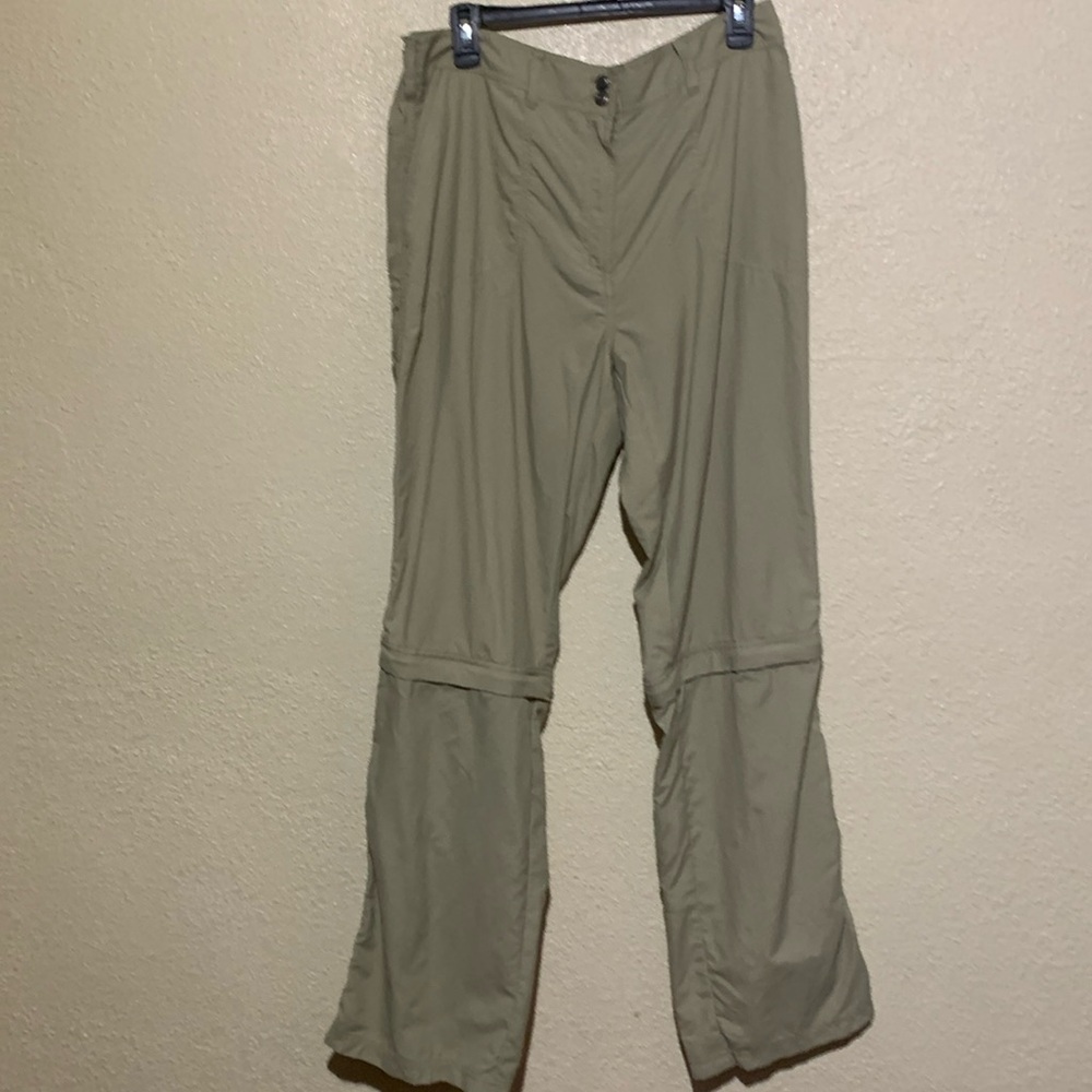 ExOfficio Pants 14 Active Wear Beige Nylon Convertible -Shorts Light Weight